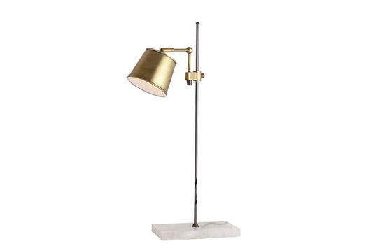 Lampă metalică reglabilă PWL-0931 Pakoworld Ε27, alb-bronz, 16x40x73 cm