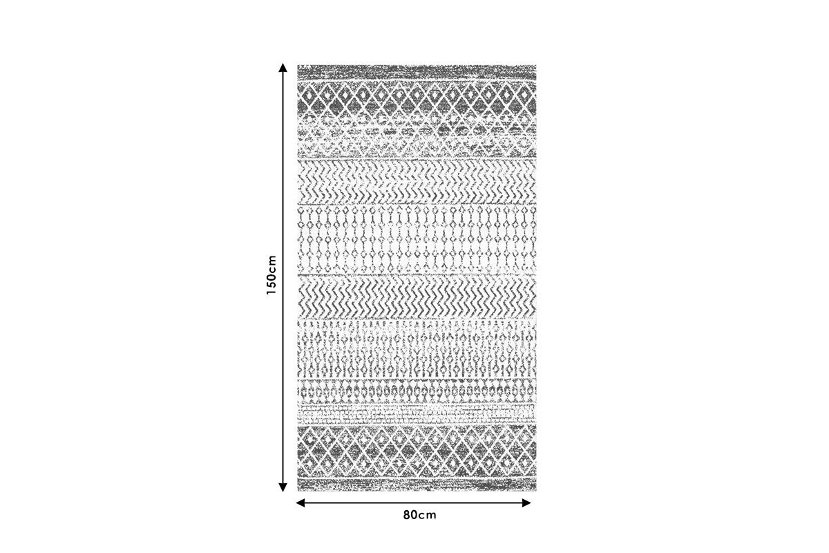 Covor PWC-0036 Pakoworld gri/negru, 80x150 cm